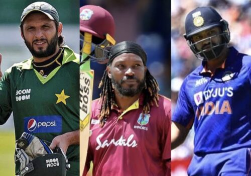 Top 5 T20I players with the most sixes